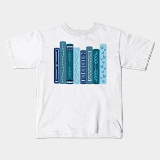 Blue Bookshelf Kids T-Shirt